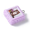 Opaque Resin Pendants RESI-Z033-02P-B-2
