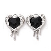 Rack Plating Alloy Glass Pendants FIND-I037-21P-03-2