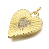 Brass Micro Pave Cubic Zirconia Pendants KK-K401-08D-G-2