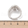 Brass Micro Pave Cubic Zirconia Finger Rings for Women RJEW-C129-05P-5