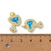 Brass Micro Pave Cubic Zirconia Pendants KK-A197-08G-3