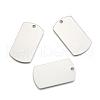 201 Stainless Steel Rectangle Stamping Blank Tag Pendants X-STAS-S031-03-2
