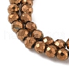 Electroplate Synthetic Magnetic Hematite Beads Strands G-A263-B01-02E-3