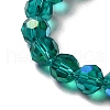Electroplate Transparent Glass Beads Strands EGLA-A035-T8mm-L12-3