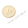Faceted Round Natural Howlite & Rainbow Moonstone & Potato Natural Cultured Freshwater Pearl Beaded Connector Charms PALLOY-JF03532-04-4