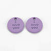 Spray Painted Alloy Charms for Valentine's Day PALLOY-Q433-027E-RS-1