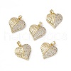 Brass Clear Cubic Zirconia Pendants KK-E068-VA126-2-4