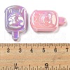 UV Plating Iridescent Acrylic Beads OACR-G039-08-3