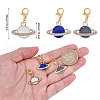12Pcs 3 Styles Alloy Enamel Pendant HJEW-CA00003-2