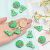 CHGCRAFT 16pcs 2 Styles Food Grade Eco-Friendly Silicone Beads SIL-CA0001-71-3