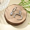 304 Stainless Steel Micro Pave Cubic Zirconia Hoop Earrings STAS-R004-04P-02-3