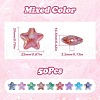 SUNNYCLUE 50Pcs Two Tone Opaque Acrylic Beads SACR-SC0001-28-2