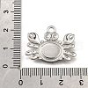 304 Stainless Steel Pave Natural White Shell Pendants STAS-C122-21A-02P-3