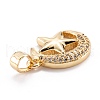 Brass Micro Pave Clear Cubic Zirconia Beads Pendant ZIRC-M114-06G-3