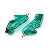 Transparent Resin Rhinestone Pendants RESI-Q021-01A-2