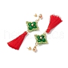 4 Pairs Gemstone Stud Earrings EJEW-MZ00282-6