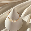 Mother's Day Jewellery 304 Stainless Steel with Natural Baroque Pearl Rondelle Beaded Finger Rings FS-WG39983-02-3