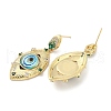 Rack Plating Brass Micro Pave Clear Cubic Zirconia Stud Earrings for Women EJEW-M260-23G-03-2
