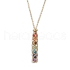 Natural Mixed Gemstone Chakra Theme Necklace NJEW-JN04576-02-1