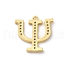 Rack Plating Brass Micro Pave Cubic Zirconia Pendant KK-H449-76G-11-4
