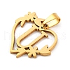 Ion Plating(IP) 201 Stainless Steel Pendants STAS-N103-183G-U-2