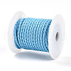 Braided Cowhide Leather Cord NWIR-N005-01N-3mm-2