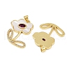 Brass Micro Pave Cubic Zirconia Pendants KK-S526-35G-2
