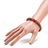 4Pcs 4 Style Natural Rudraksha Mala Bead Bracelets Set BJEW-JB08979-3