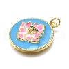 Brass Enamel Pendants KK-K401-90G-2
