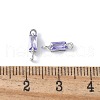 Brass Pave Cubic Zirconia Connector Charms KK-F892-53P-11-3