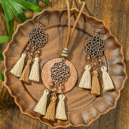 Bohemian Style Alloy & Wood Jewelry Set FS-WG3D99C-03-1