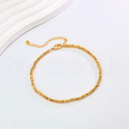 Fashionable Vintage Adjustable Brass Textured Round Beaded Ladies Anklets XH8268-1-1