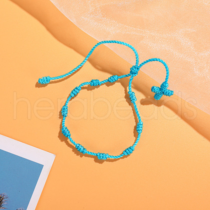 Cross Nylon Cord Braided Bead Bracelets WG2C716-15-1
