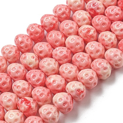 Synthetic Coral Dyed Beads Strands CORA-Q034-A01-01-1