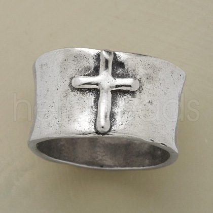 Cross Pattern Alloy Finger Rings FS-WG6D053-02-1