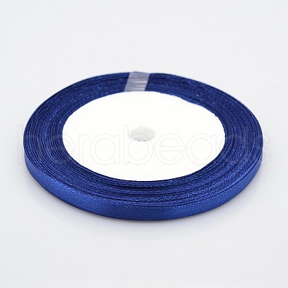 1/4 inch(6mm) Dark Blue Satin Ribbon X-RC6mmY038-1