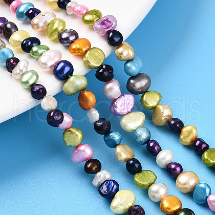 Natural Cultured Freshwater Pearl Beads Strands PEAR-N014-04J-1