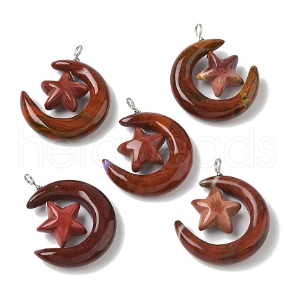 Natural Mookaite Pendants G-Z086-01P-15-1