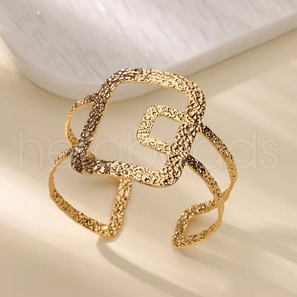 304 Stainless Steel Cuff Bangles BJEW-B135-01D-G-1