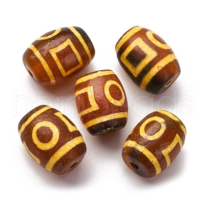 Tibetan Style dZi Beads TDZI-NH0001-E04-02C-1