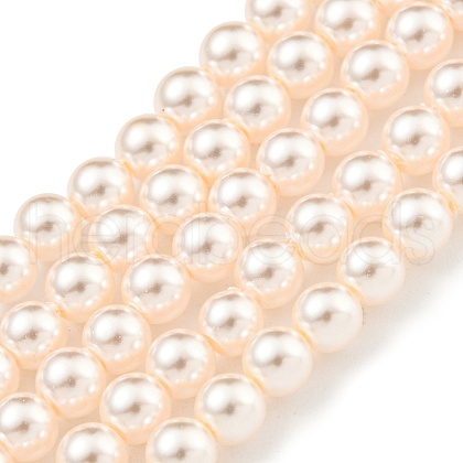 Glass Pearl Beads Strands HY-G002-01B-03-1