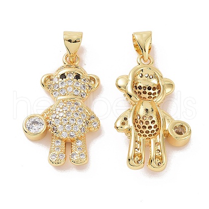 Brass Micro Pave Cubic Zirconia Pendants ZIRC-I063-13G-1