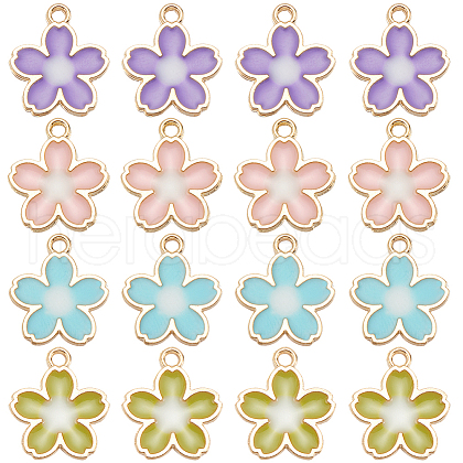 SUNNYCLUE 40Pcs Alloy Enamel Pendants ENAM-SC0005-51-1