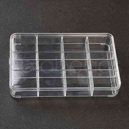 (Defective Closeout Sale: Crack) Rectangle Plastic Bead Storage Containers CON-XCP0007-02-1