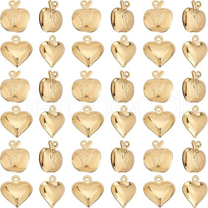 Unicraftale 36Pcs 2 Style 304 Stainless Steel Charms STAS-UN0024-61-1