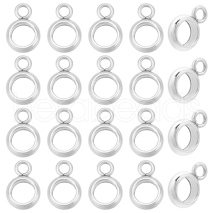 40Pcs 304 Stainless Steel Tube Bails STAS-LP0001-25-1