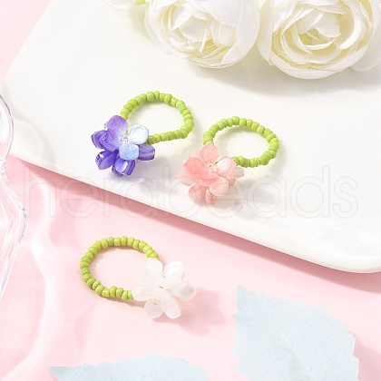 3Pcs Cellulose Acetate(Resin) Rings RJEW-TA00203-1