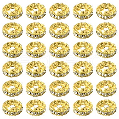 150Pcs 3 Styles Iron Rhinestone Spacer Beads RB-YW0001-13G-1
