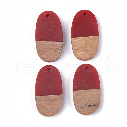 Resin & Walnut Wood Pendants RESI-S358-17B-1