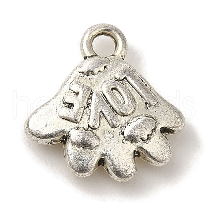 Tibetan Style Alloy Charms TIBEP-L021-18AS-1
